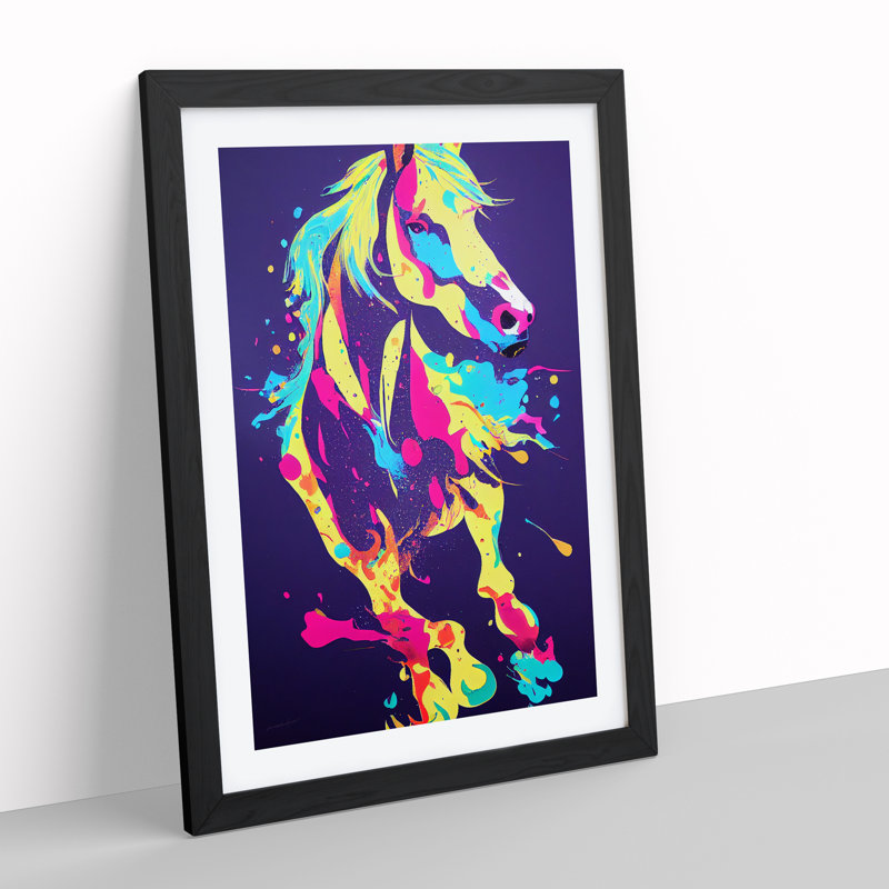 Horse No.1 - Framed Print, Black, 64cm H x 46cm W x 2cm D