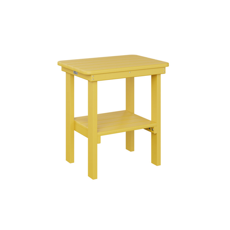 Outdoor Rectangular End Dining Table, Sunburst Yellow