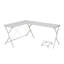 L-Shaped Computer Desk With Spacious Corner Design And Sturdy X-Frame Base-2067979137