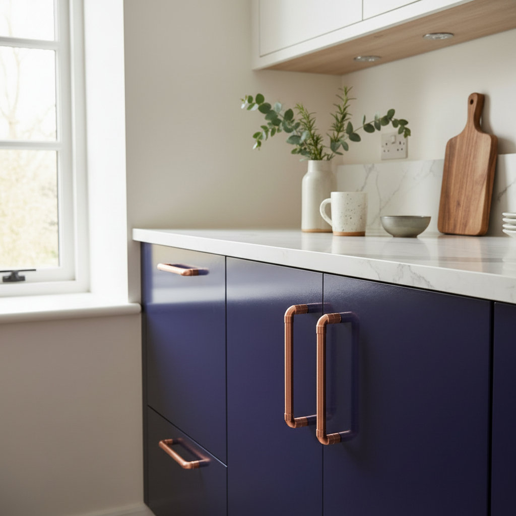 QuirkHub Handmade Copper Degree Bar Handle