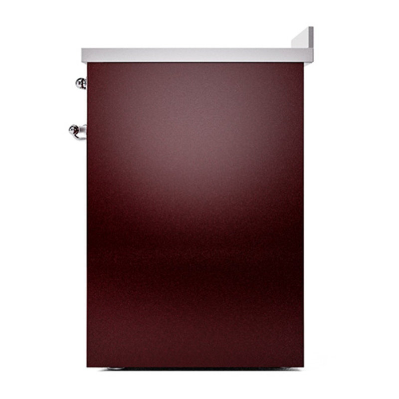 ILVE Nostalgie II 30 in Induction Range, Burgundy/Chrome