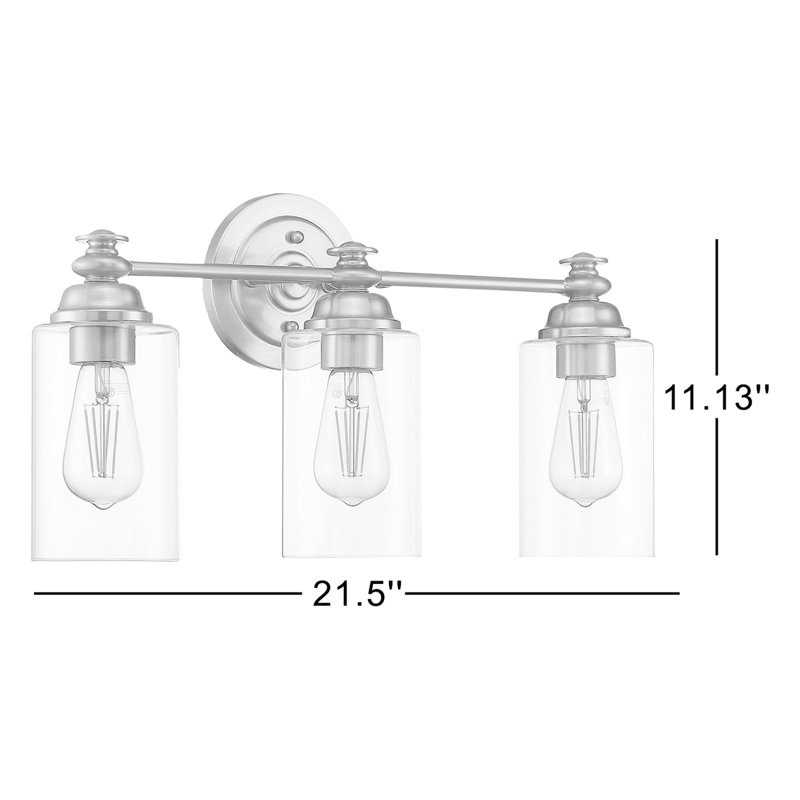 Éclairage pour meuble-lavabo 3 lumières Uffington, Dos plat