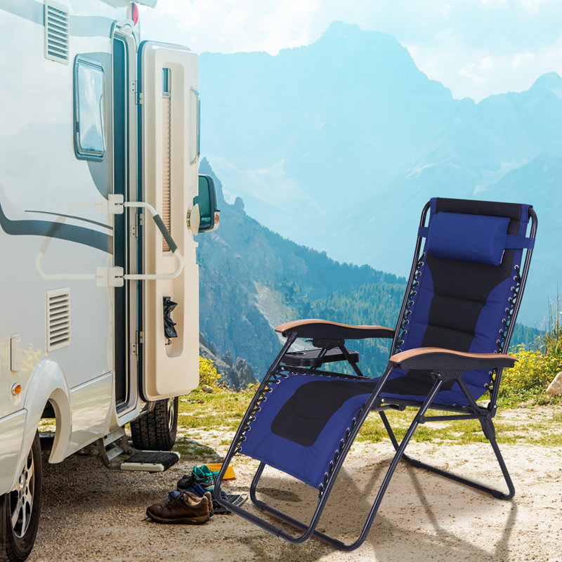 Syril Folding Zero Gravity Chair, Blue