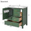 Ensemble de meuble-lavabo autoportant de 30 po avec lavabo, armoire de rangement avec porte à fermeture en douceur, 3 tiroirs à fermeture en douceur et plateau amovible, structure en bois massif,-1691366654