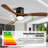 42 INCH WOOD CEILING FAN WITH LIGHT