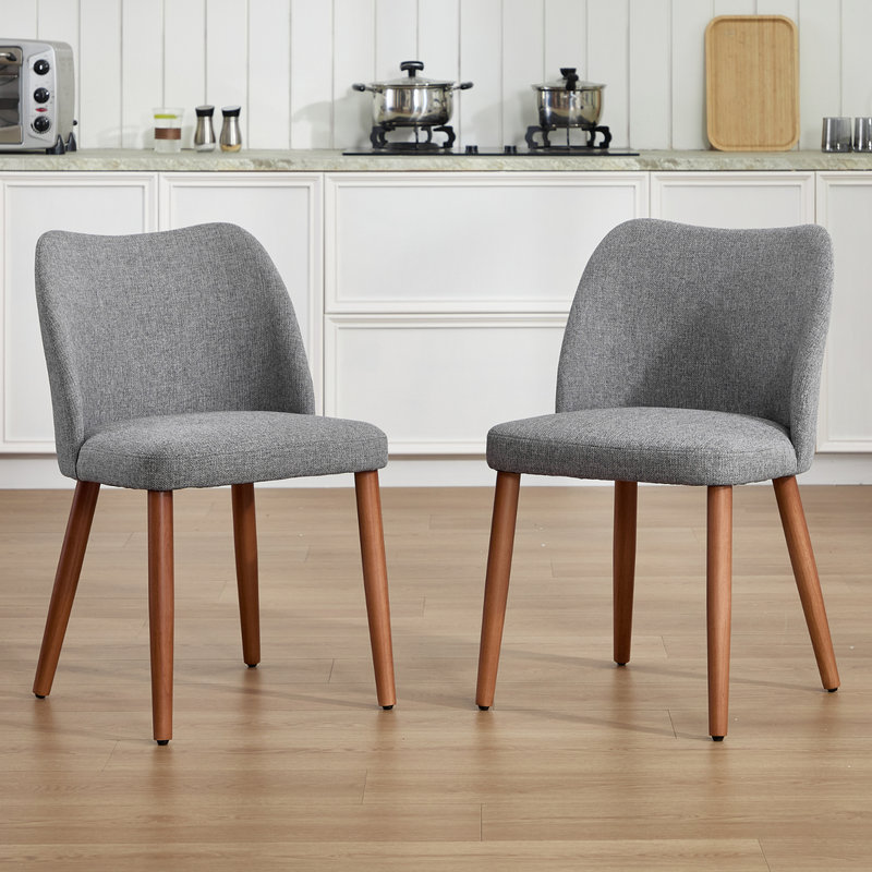 Upholstered Dining Chair, Grey, Grey