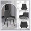 Chaise de salle à manger moderne avec dossier ergonomique et pieds élégants en métal noir pour une assise confortable-191328365
