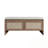 Rattan Storage Bench with Cushion and 2 Doors