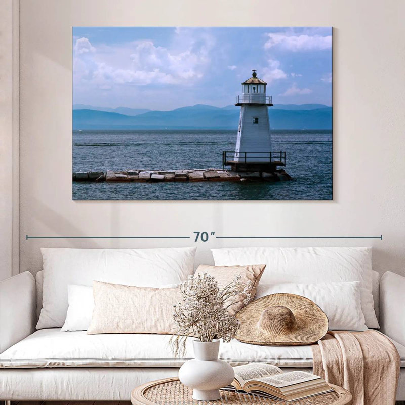 Lake Champlain Lighthouse, 34" H x 51" W
