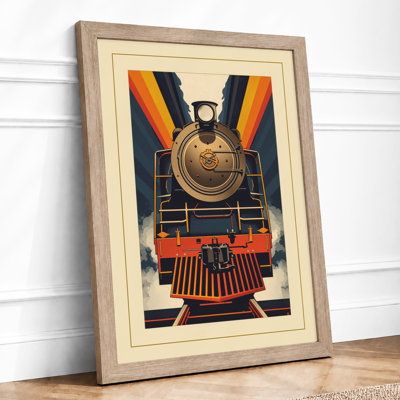 Locomotive In Motion Art Deco - Print