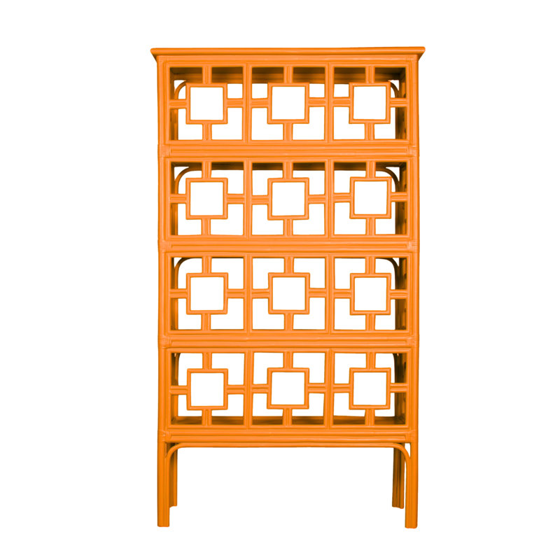Sobe Bookcase, Citrus Orange