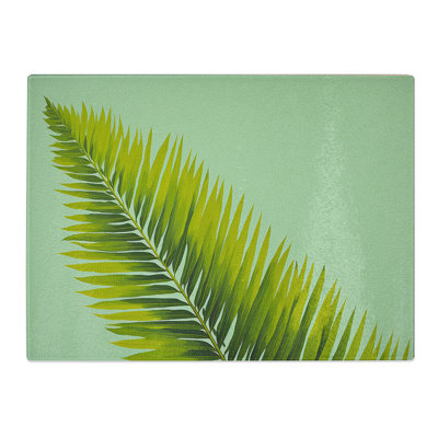 Tropical Leaf Minimalism  Glass Chopping Board
