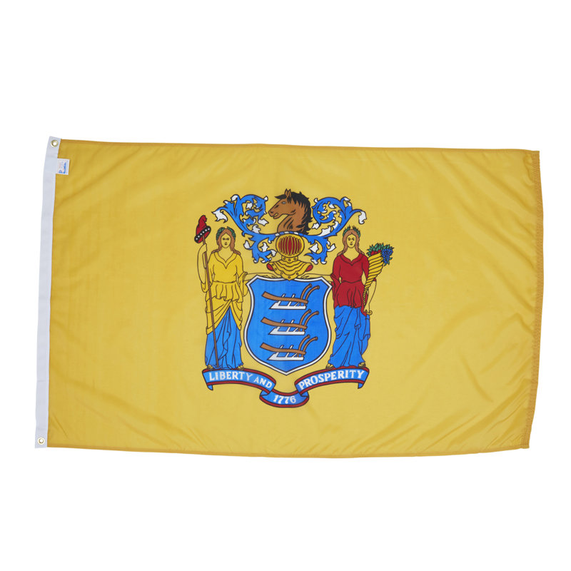 Double Sided House Flag, New Jersey, Nylon, 60" H x 96" W