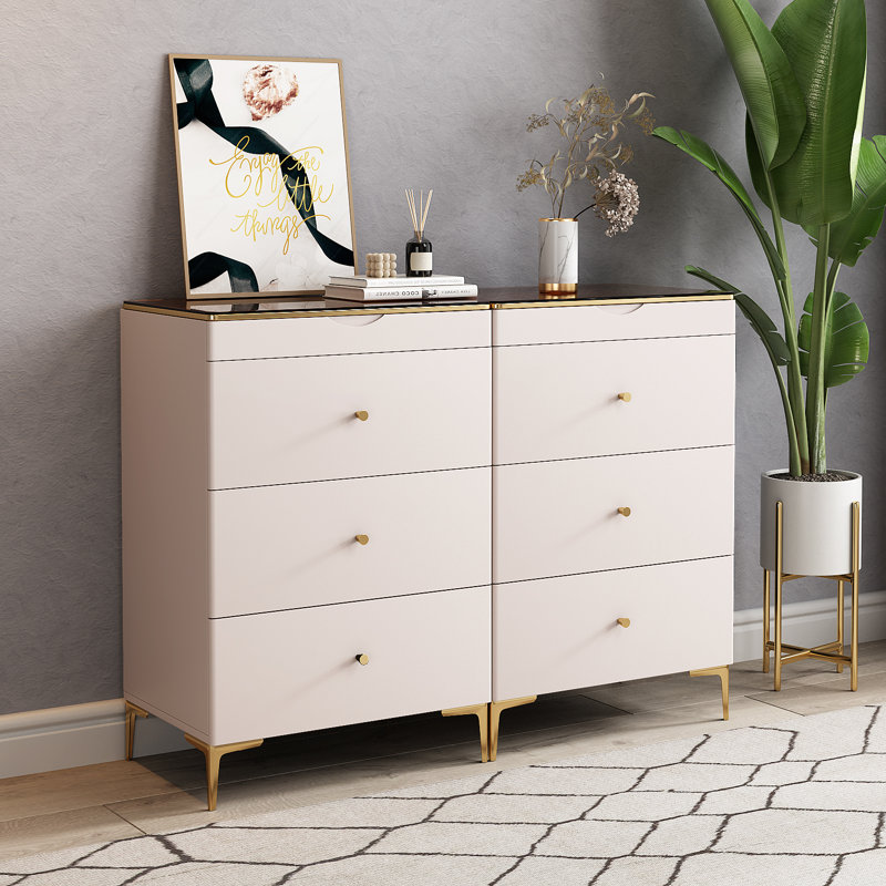 8 Drawer 59.9 cm W Chest Of Drawers , Pink