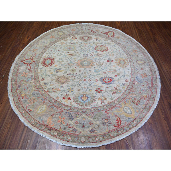 Isabelline Zorana One-of-a-Kind 8' X 8' New Age Round Wool Area Rug ...
