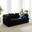 Canapé à compression avec dossier et accoudoirs, ensemble de canapé modulaire en velours deux places, canapé-lit convertible, convient aux salons et aux chambres à coucher.-1385202607