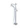 Traditional 1-Handle Freestanding Floor Mount Tub Filler Trim Kit with 1.75 GPM Showerstick Hand Shower