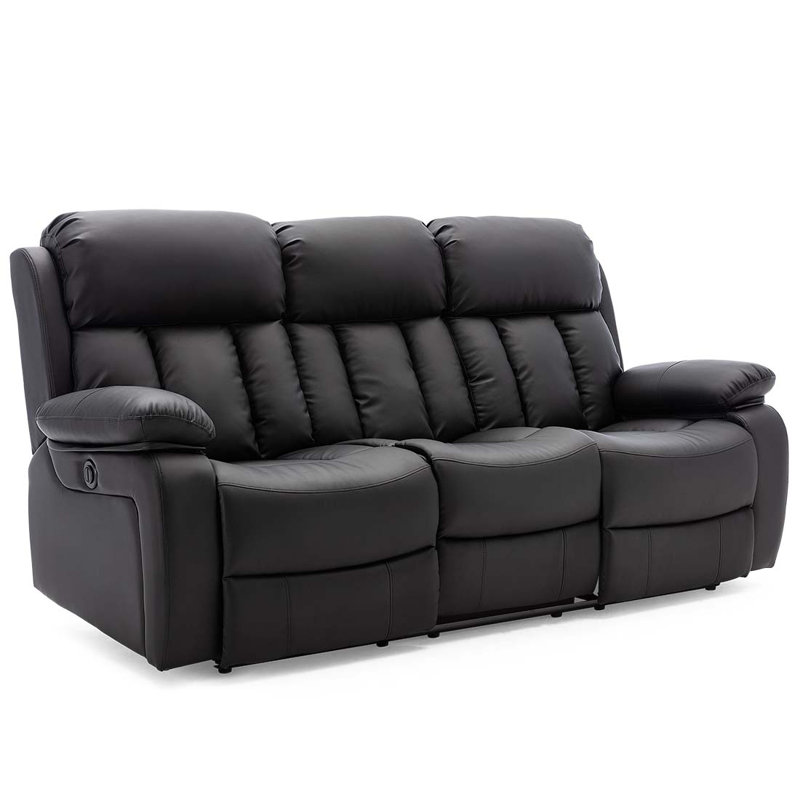 Electric Reclining Living Room Sets, Black