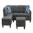 98" Wide Left Hand Facing Sofa & Chaise With Ottoman