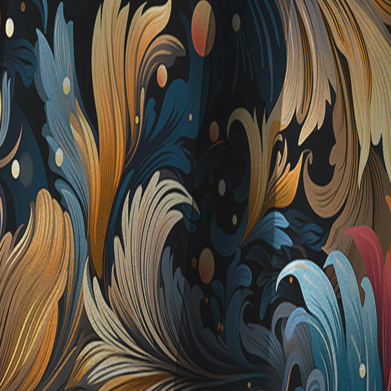 Tourbillon artistique à motif cachemire V - Rideau floral - Rideau occultant floral - 1 panneau, L 52 po x L 108 po