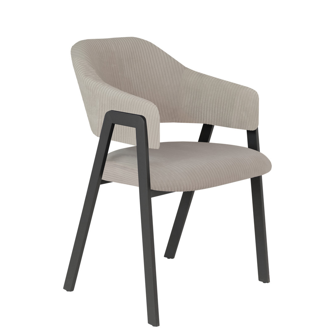 Melisande 50cm H Tufted Polyester Upholstered Metal Armchair