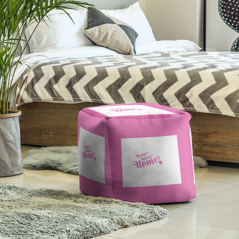 Repose-pieds à cubes casper the home, Rose
