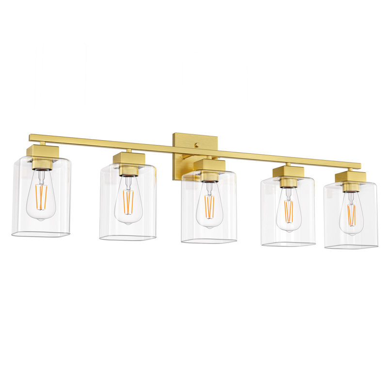 Hartshorn Vanity Light, Brushed Gold, 5 Lights