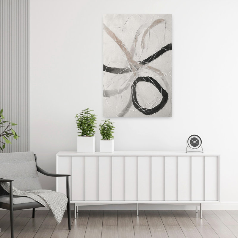 Art contemporain abstrait géométrique, H 36 po x l 24 po