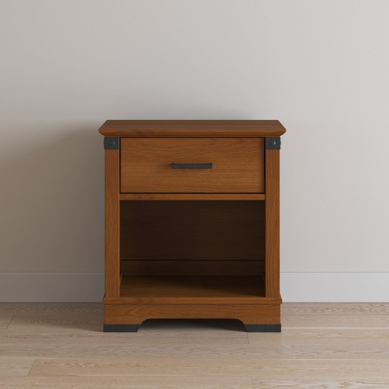Redmond 1 Drawer Nightstand, Coach Cherry