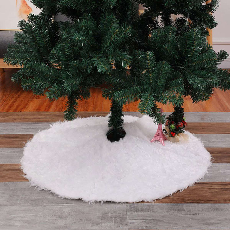 Jupe d'arbre de Noël flocon de neige, L 35,4 po