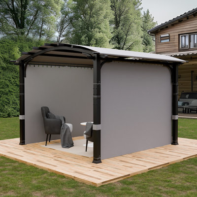 11 Ft. W x 10 Ft. D Metal Pergola with Canopy: Durable and Stylish Outdoor Solution