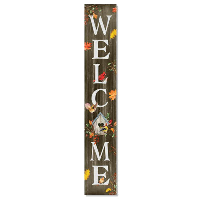 Welcome - Décoration de porche en bois pour thème d'automne Birdhouse