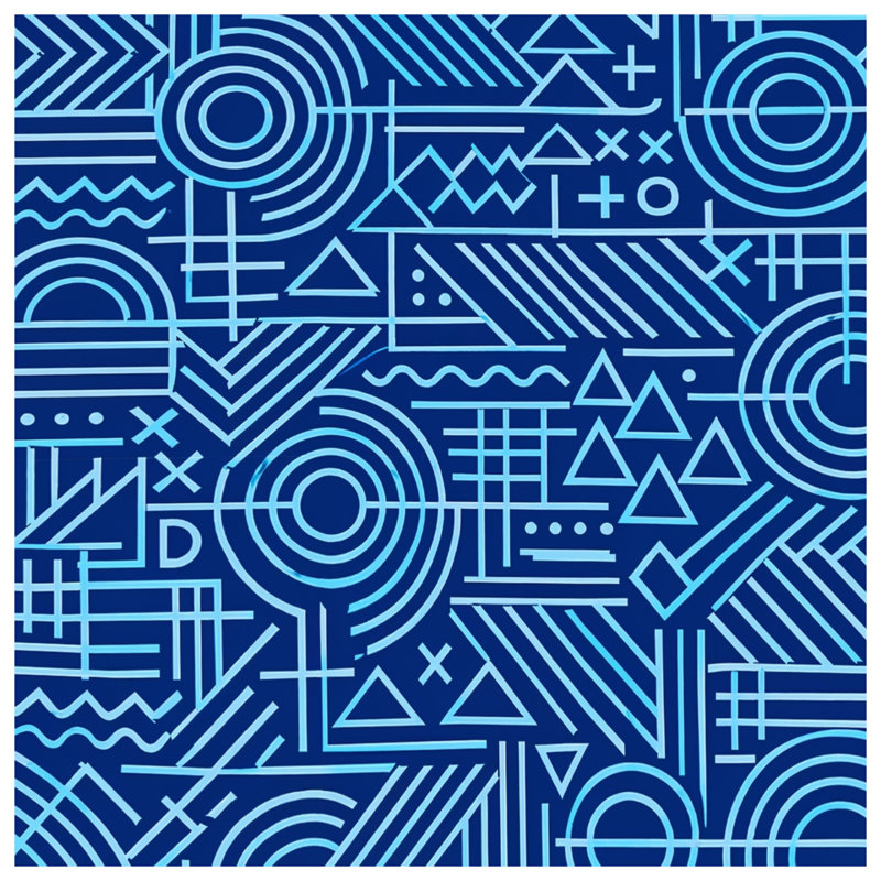 Housses de couette à lignes géométriques bleues, Très grand lit