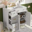 Meuble-lavabo 36 po avec lavabo en résine, armoire avec 2 tiroirs et 2 portes à fermeture en douceur-315741556