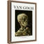 Fumeur squelette d'Halloween par Vincent van Gogh, reproduction d'art sur toile encadrée-1209062371-1209062374