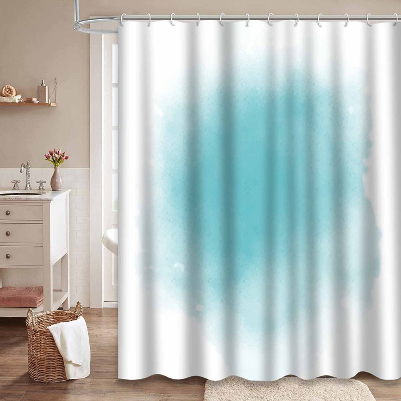 Rideau de douche transparent transparent, rideaux de douche pour la salle de bain avec 12 crochets, 72" L x 72" W