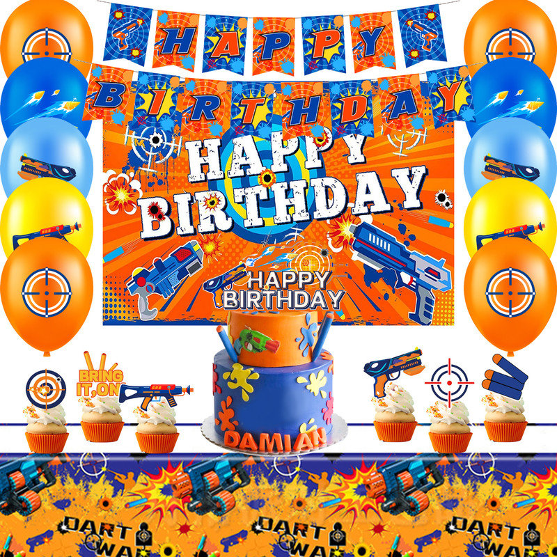 Dart War Party Supplies, 28pcs Dart Battle Birthday Party Decorations Set