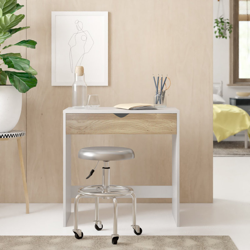 Wilma Writing Desk, White/Oak