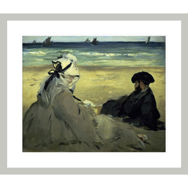 «On the beach» par Estampe numérique encadrée, 23,5 po H x 27,42 po L
