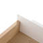 Meuble-lavabo mural blanc brillant 24 po moderne, tiroir à fermeture en douceur, design flottant pour rangement et organisation de chambre à coucher en blanc, solutions d'étude