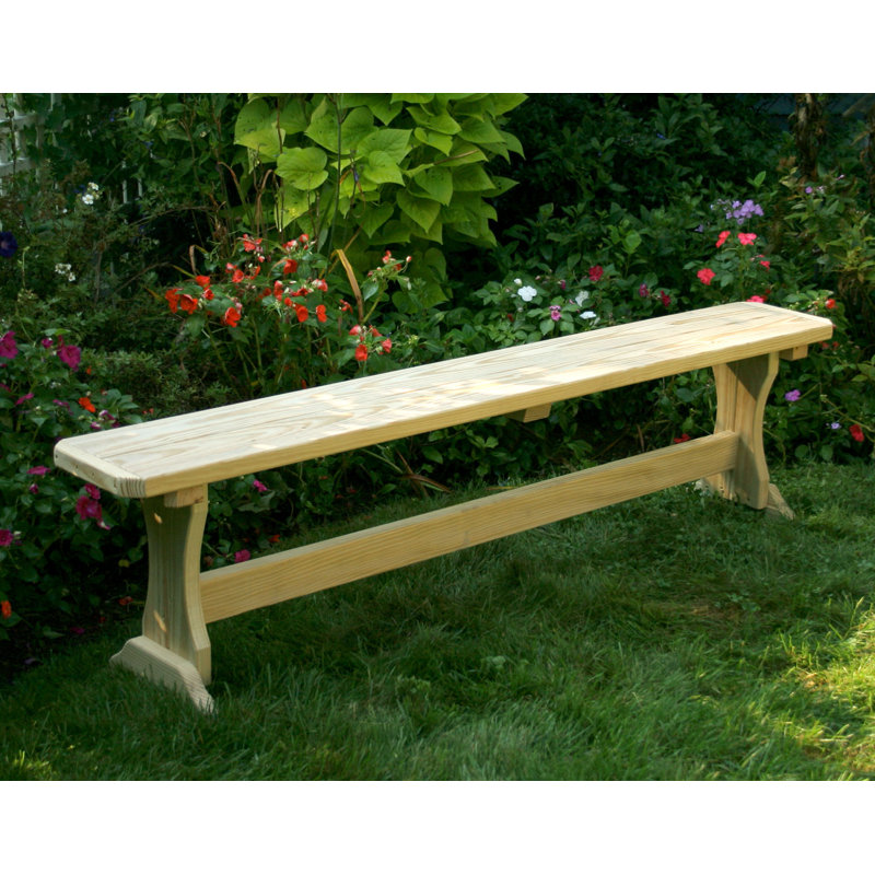 Banc de jardin en bois, H 18 po x l 60 po x P 14 po