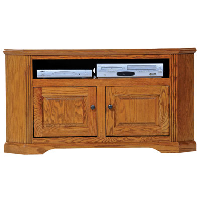 Meuble télé de coin en bois massif pour téléviseur de 55 po ou moins Maramec