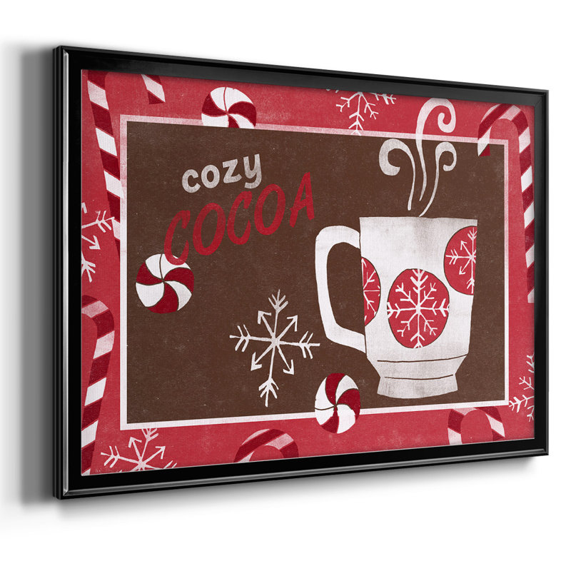 Cozy Cocoa Christmas Collection A, reproduction d'art sur toile, Noir, H 26 po x l 38 po x P 1,5 po