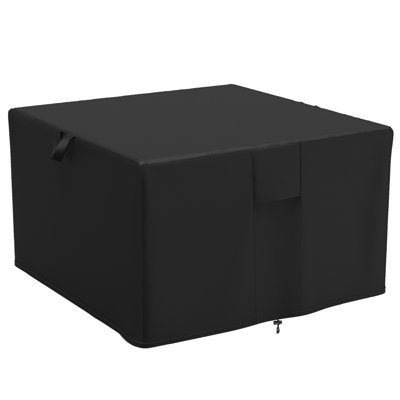 Housse pour foyer d'extérieur de patio, couverture complète de qualité supérieure, noir
