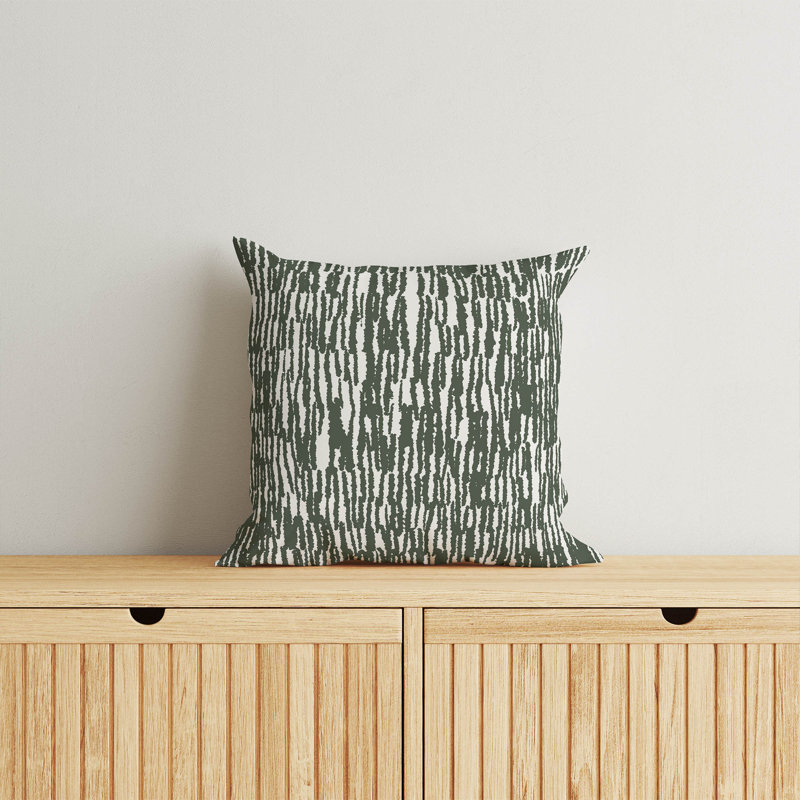 Strands  Throw Pillow, Chimichurri/Green, 26''H x 26''W