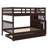 Full over Full Bunk Bed with Built-In Stairs , Trundle Bed Included-114851738