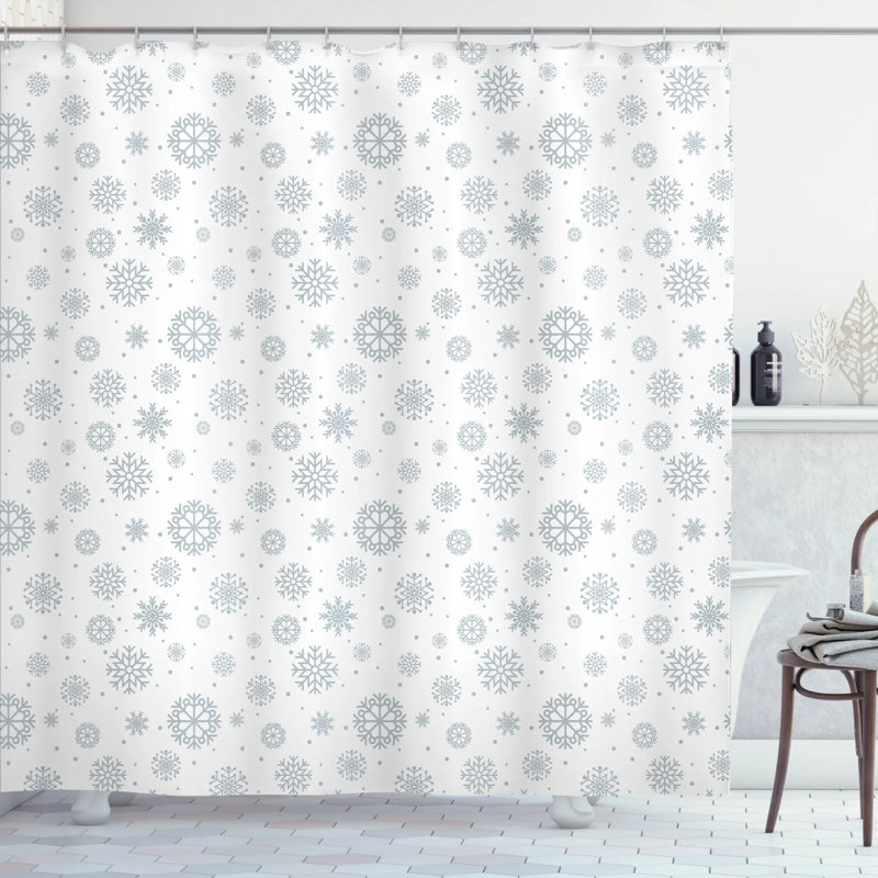 Shower Curtain with Hooks Included, 70" H x 69" W