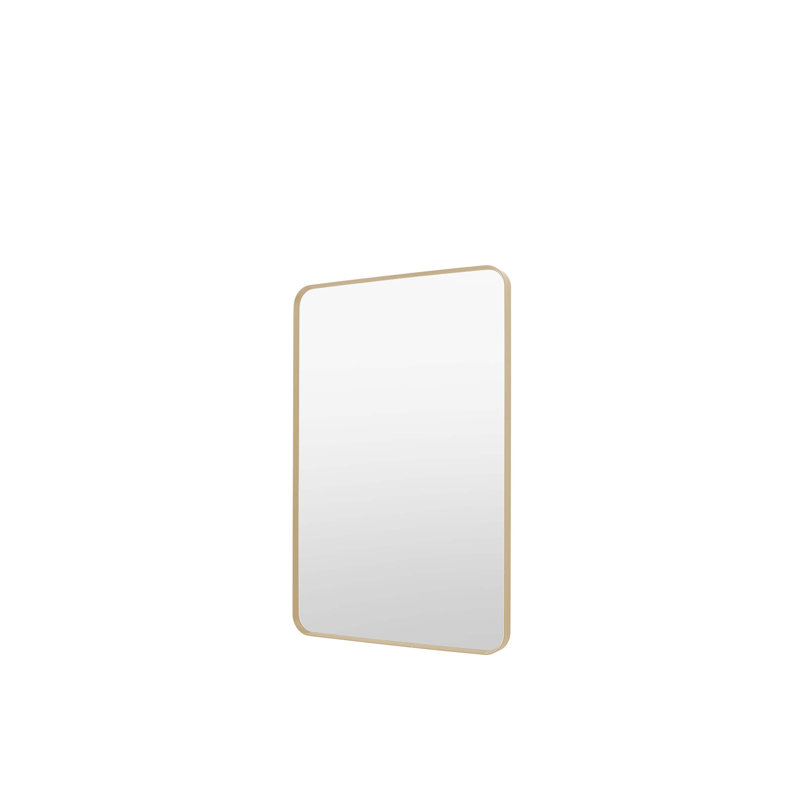 Anna Metal Framed Rectangle Mirror, Gold