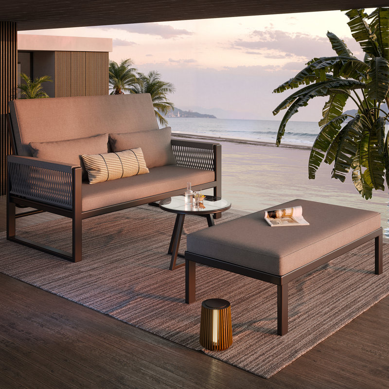 101cm Wide Straight Iron Patio Daybed