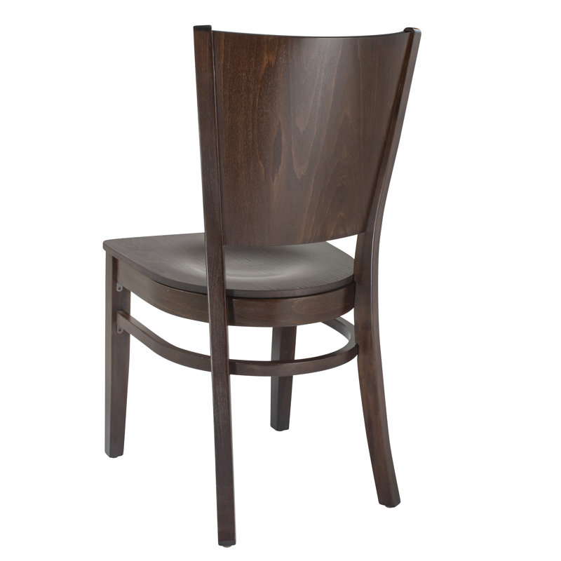 Chaise d'appoint en bois massif Calina, Noyer